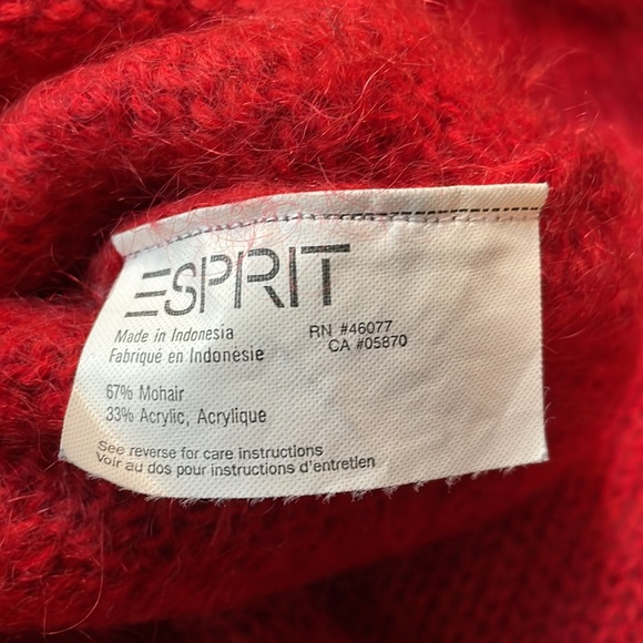 Womens mohair red sweater - Picture 3 of 4